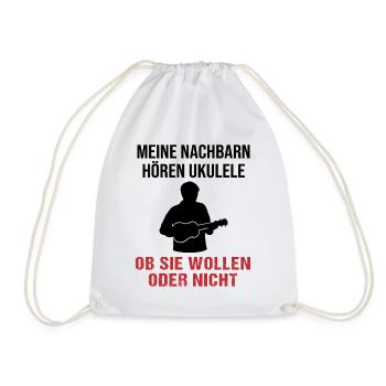 Ukulele Klang Nachbarns Freude Geschenk - Turnbeutel - Weiß - Vorne