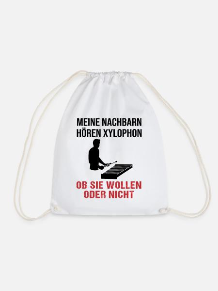 Xylophon-Klänge für die Nachbarn Geschenk - Turnbeutel - Weiß