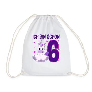 Licorne Anniversaire 6 ans de magie - Sac de sport léger - blanc - Devant