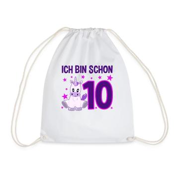 Licorne Glamour 10 ans de jubilation - Sac de sport léger - blanc - Devant