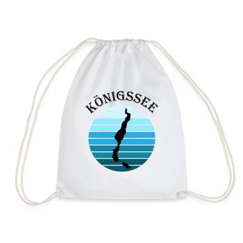 Königssee Kreisblick - Ruhe & Weite - Turnbeutel - Weiß - Vorne