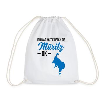 Simply Müritz love - No ifs and buts - Drawstring Bag - white - Front