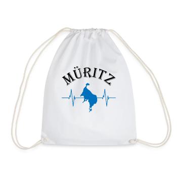 Le lac de Müritz au cœur - Expérience de la nature palpitante - Sac de sport léger - blanc - Devant