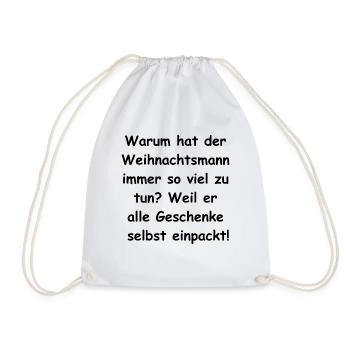 Gift wrapping mess - Drawstring Bag - white - Front