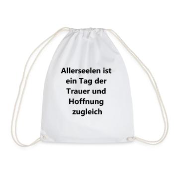 Symbolic gift for the bereaved - Drawstring Bag - white - Front