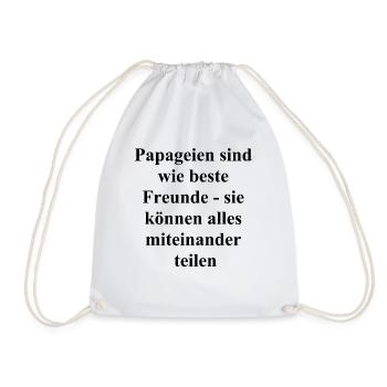 Personalisiertes Geschenk für deinen Kumpel - Turnbeutel - Weiß - Vorne