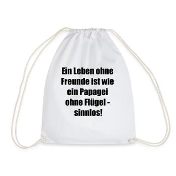 Cadeau de perroquet - Sac de sport léger - blanc - Devant
