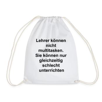 Geschenk für Lehrer - Turnbeutel - Weiß - Vorne