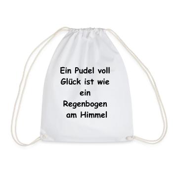 Cadeau caniche heureux - Sac de sport léger - blanc - Devant