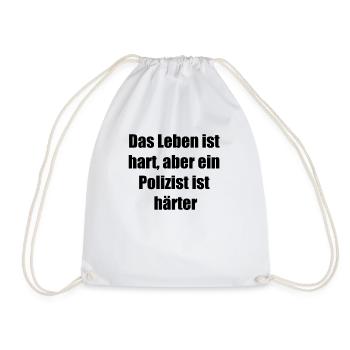 Mug for police officers - Drawstring Bag - white - Front