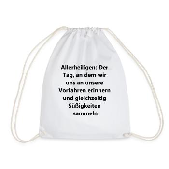 Personalized gift for All Saints' Day - Drawstring Bag - white - Front