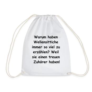 The perfect gift companion - Drawstring Bag - white - Front