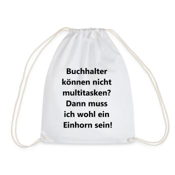 Buchhaltung ist eine Lebenseinstellung - Turnbeutel - Weiß - Vorne