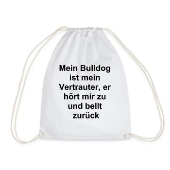 Gift for Dog Lover - Drawstring Bag - white - Front