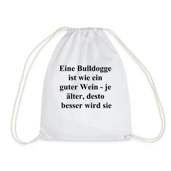 Bulldogs - Cadeau pour tous les amateurs de vin - Sac de sport léger - blanc - Devant