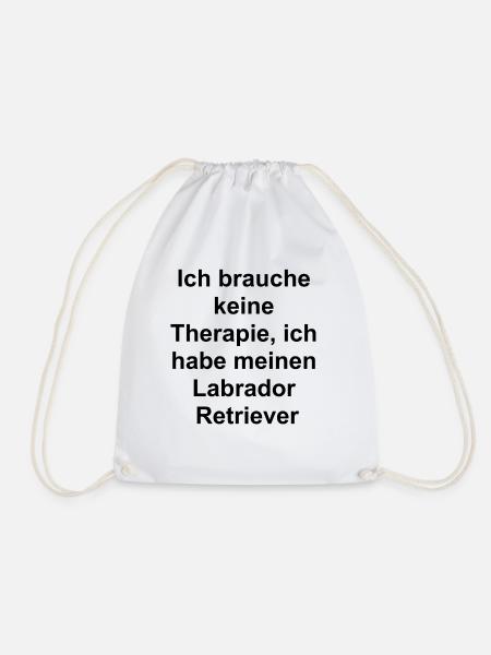 Labrador Therapie Geschenk - Turnbeutel - Weiß