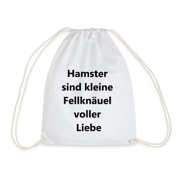 Hamstergeschenk - Turnbeutel - Weiß - Vorne
