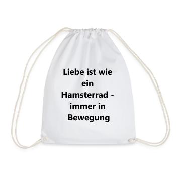 Lustiges Hamstergeschenk - Turnbeutel - Weiß - Vorne