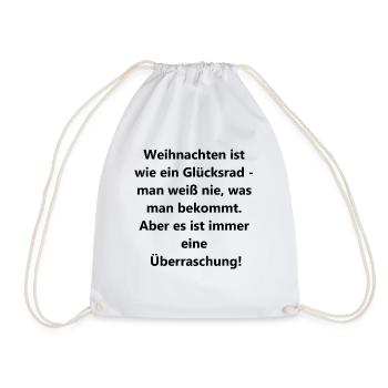 Lustiges Geschenkset - Turnbeutel - Weiß - Vorne
