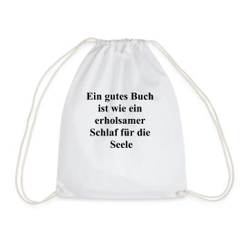 Geschenk für Leseratten - Turnbeutel - Weiß - Vorne