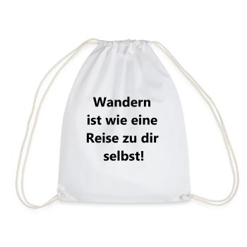 Wanderfreude Geschenk - Turnbeutel - Weiß - Vorne