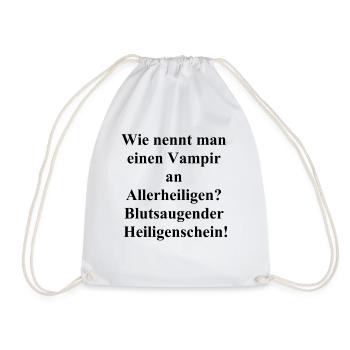 Geschenkidee für Vampire - Turnbeutel - Weiß - Vorne