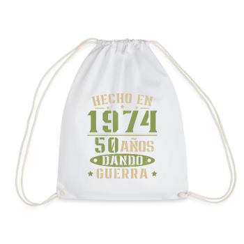 Hergestellt im Jahr 1974 50 Jahre Geburtstagsgeschenk - Turnbeutel - Weiß - Vorne