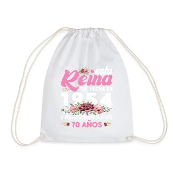 Cadeau d’anniversaire 70 ans femme Fabriqué en 1954 - Sac de sport léger - blanc - Devant