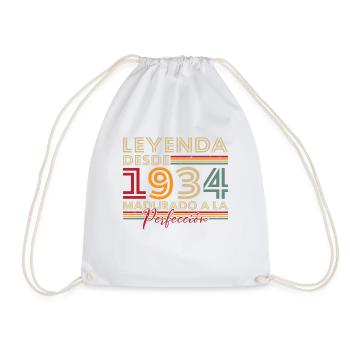 Legend since 1934 Birthday Gift - Drawstring Bag - white - Front