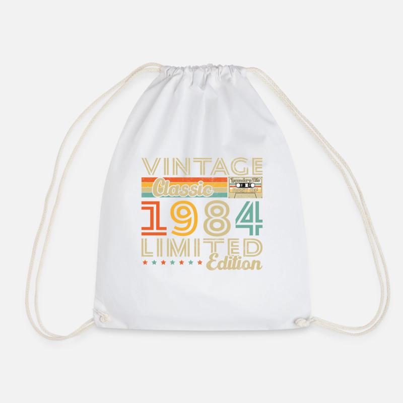 1984 Vintage Retro Geburtstagsgeschenk - Turnbeutel - Weiß