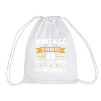 40 Jahre 1984 Vinatge Geburtstagsgeschenk - Turnbeutel - Weiß - Vorne