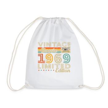 Vinatge 1969 Geburtstagsgeschenk - Turnbeutel - Weiß - Vorne