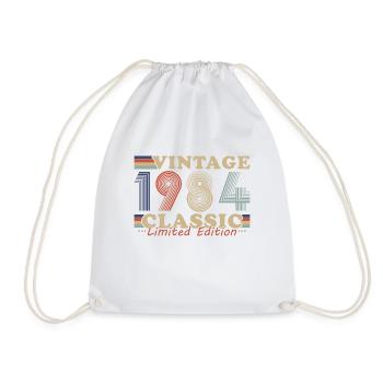 1984 Vintage Retro Geburtstagsgeschenk - Turnbeutel - Weiß - Vorne