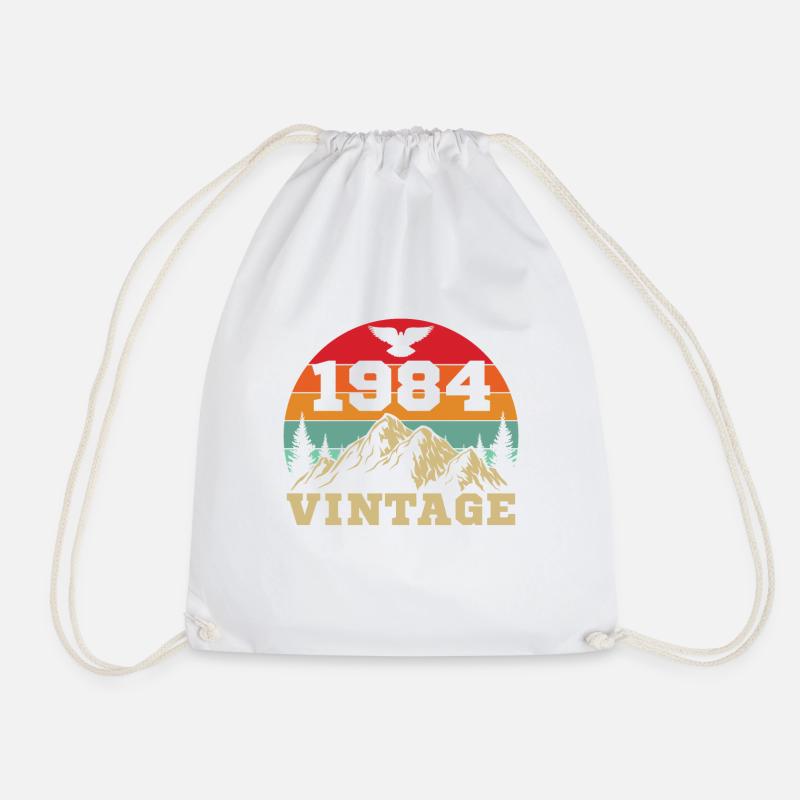 1984 Vintage Retro Geburtstagsgeschenk - Turnbeutel - Weiß