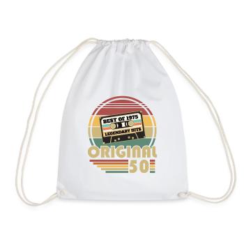1975 Vintage Retro Geburtstagsgeschenk - Turnbeutel - Weiß - Vorne