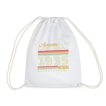 Original 1935 Vintage Retro Anniversary Gift - Drawstring Bag - white - Front