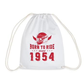 Born To Ride Since 1954 Biker Geschenk - Turnbeutel - Weiß - Vorne