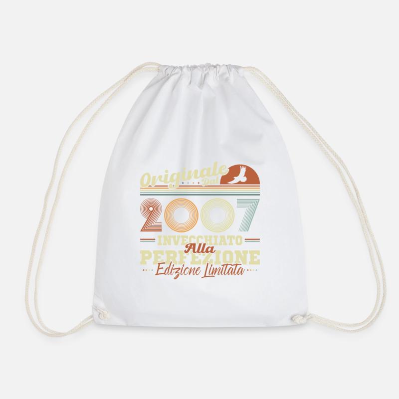 Original 2007 Retro Geburtstagsgeschenk - Turnbeutel - Weiß
