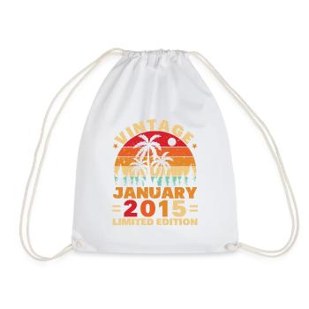 Cadeau D'anniversaire Nées En Janvier 2015 - Sac de sport léger - blanc - Devant