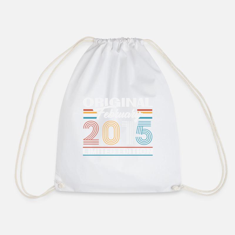 Februar 2015 Vintage Geburtstag 2015 Geschenk - Turnbeutel - Weiß