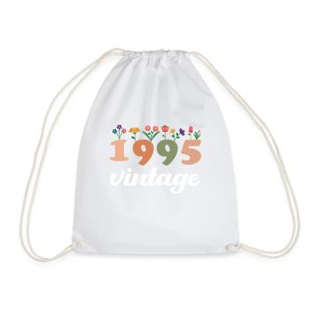 30 ans Vintage 1995 Anniversaire Femmes Fleurs - Sac de sport léger - blanc - Devant