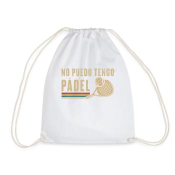 I Can't Have Vintage Padel Padel Racket - Drawstring Bag - white - Front