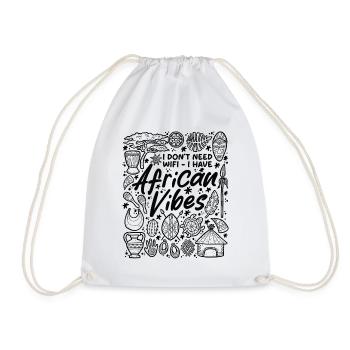Pas besoin de WiFi - Africa Vibes uniquement - Sac de sport léger - blanc - Devant