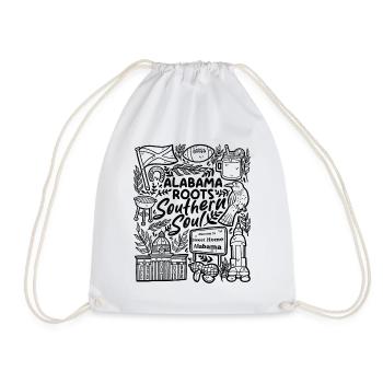 Alabama Roots – Southern Soul - Drawstring Bag - white - Front