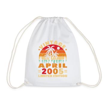 Avril 2005 Vintage Anniversaire 2005 Cadeau - Sac de sport léger - blanc - Devant