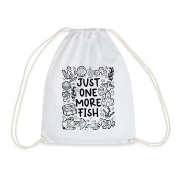 Just One More Fish – Aquarium - Drawstring Bag - white - Front