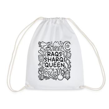 Raqs Sharqi Queen – Bauchtanz Königin - Turnbeutel - Weiß - Vorne