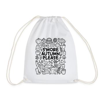More Autumn Please – S'more Autumn Design - Drawstring Bag - white - Front