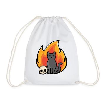 Purr-gatory - Drawstring Bag - white - Front