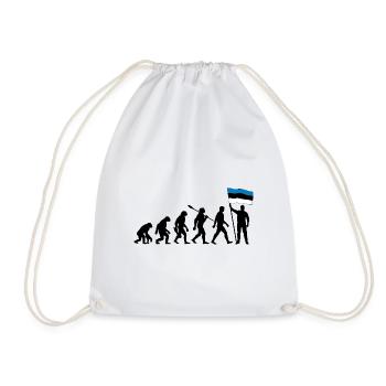 Estland - Evolution - Flagge - Nation - Turnbeutel - Weiß - Vorne